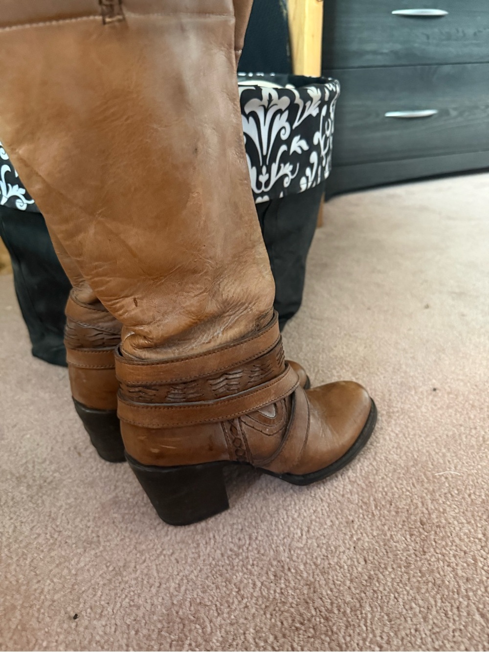Freebird by Steven Brown Leather Mid-Heel Riding Boots